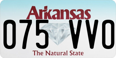 AR license plate 075VVO