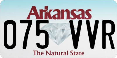 AR license plate 075VVR
