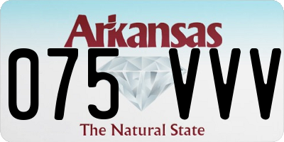 AR license plate 075VVV