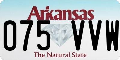 AR license plate 075VVW