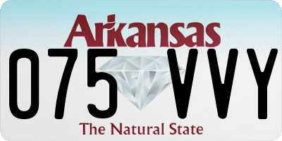 AR license plate 075VVY