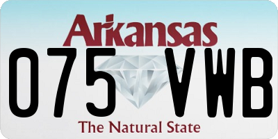 AR license plate 075VWB