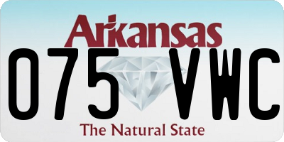 AR license plate 075VWC