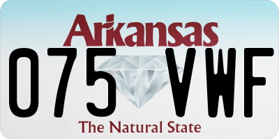 AR license plate 075VWF