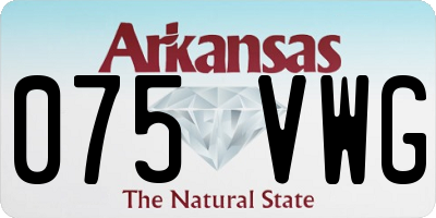 AR license plate 075VWG