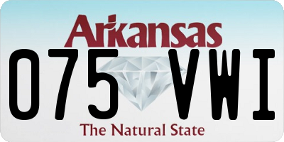 AR license plate 075VWI