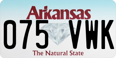 AR license plate 075VWK