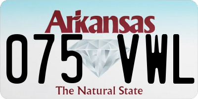 AR license plate 075VWL