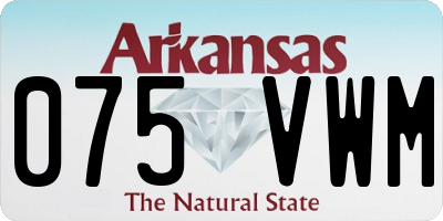 AR license plate 075VWM