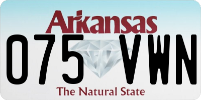 AR license plate 075VWN