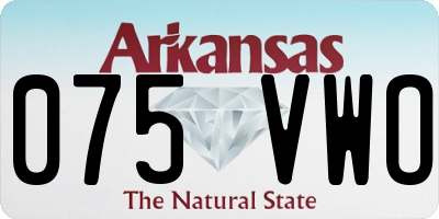 AR license plate 075VWO