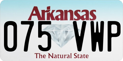 AR license plate 075VWP