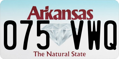 AR license plate 075VWQ