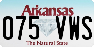 AR license plate 075VWS