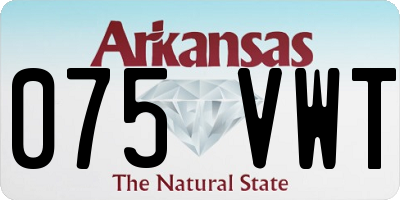 AR license plate 075VWT
