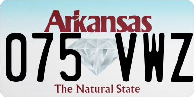 AR license plate 075VWZ