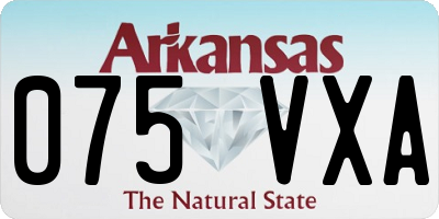 AR license plate 075VXA