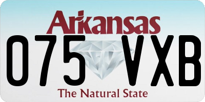 AR license plate 075VXB