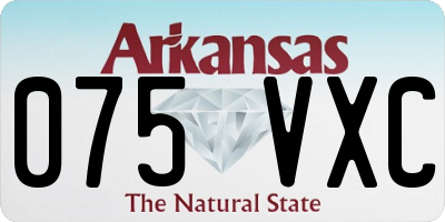AR license plate 075VXC