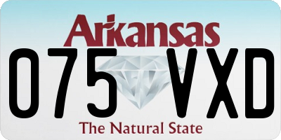 AR license plate 075VXD