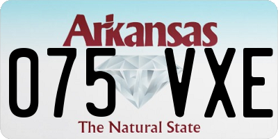 AR license plate 075VXE
