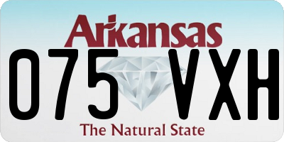 AR license plate 075VXH