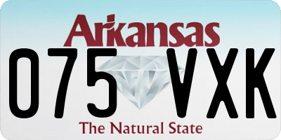AR license plate 075VXK