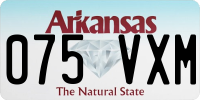 AR license plate 075VXM