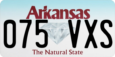 AR license plate 075VXS