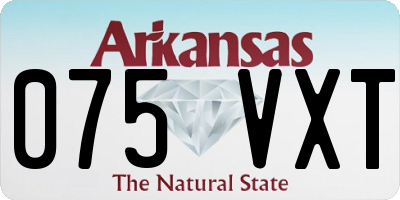 AR license plate 075VXT