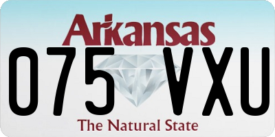 AR license plate 075VXU