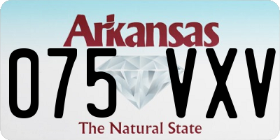 AR license plate 075VXV