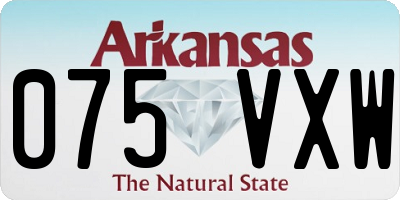 AR license plate 075VXW