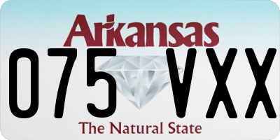 AR license plate 075VXX