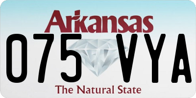 AR license plate 075VYA