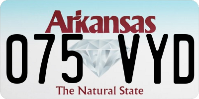 AR license plate 075VYD