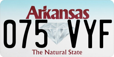 AR license plate 075VYF