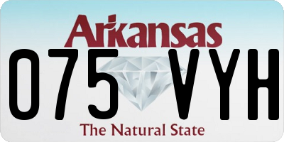 AR license plate 075VYH