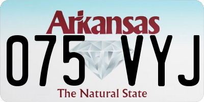 AR license plate 075VYJ