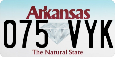 AR license plate 075VYK