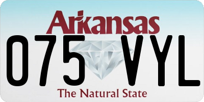 AR license plate 075VYL