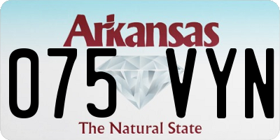 AR license plate 075VYN