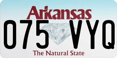 AR license plate 075VYQ