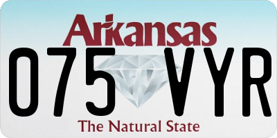 AR license plate 075VYR