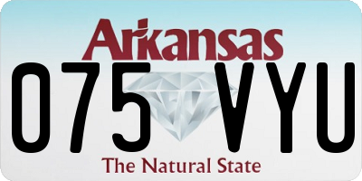 AR license plate 075VYU