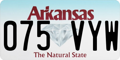 AR license plate 075VYW