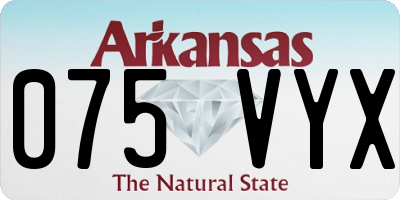 AR license plate 075VYX