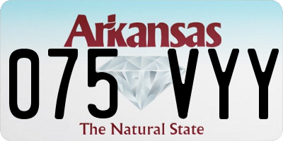 AR license plate 075VYY