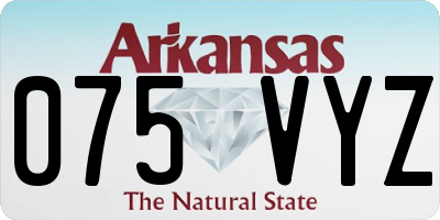 AR license plate 075VYZ