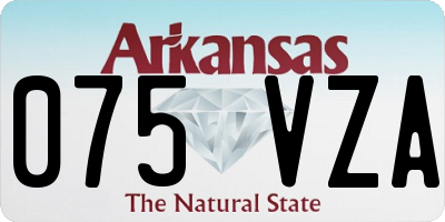 AR license plate 075VZA